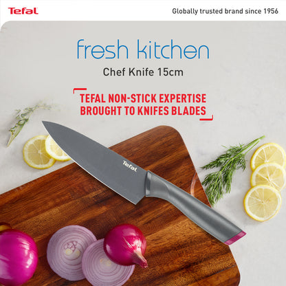 Tefal Fresh Kitchen Chef Knife+Cover 15cm