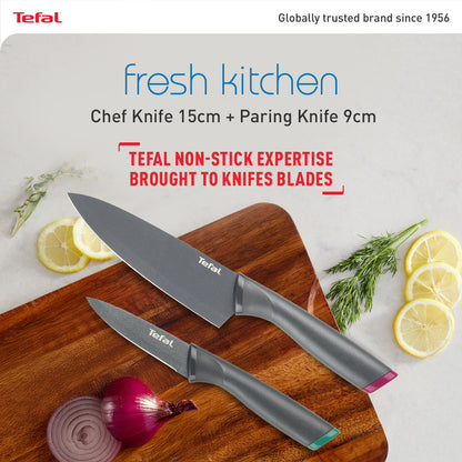 Tefal Fresh Kitchen 2 Pc (Chef 15cm + Santoku 12cm)