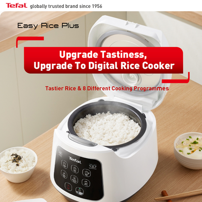 Tefal Easy Rice Compact Fuzzy Logic Rice Cooker 1.0L RK7301 (5.5 Cups)