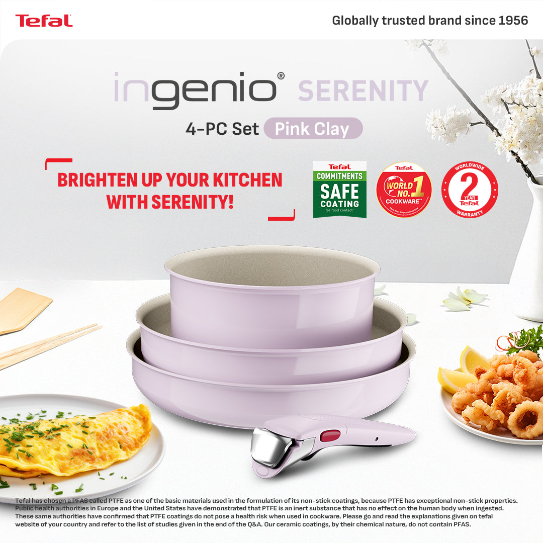 Tefal Ingenio Serenity 4pcs Set (Pink Clay)