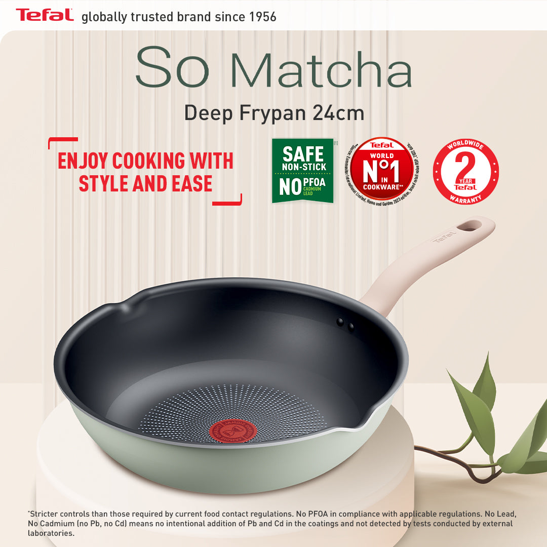 Tefal So Matcha Deep Frypan 24cm