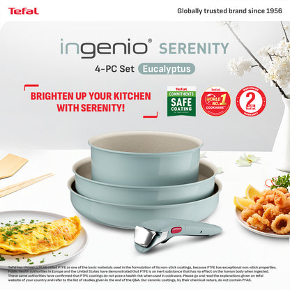 Tefal Ingenio Serenity 4pcs Set (Eucalyptus)
