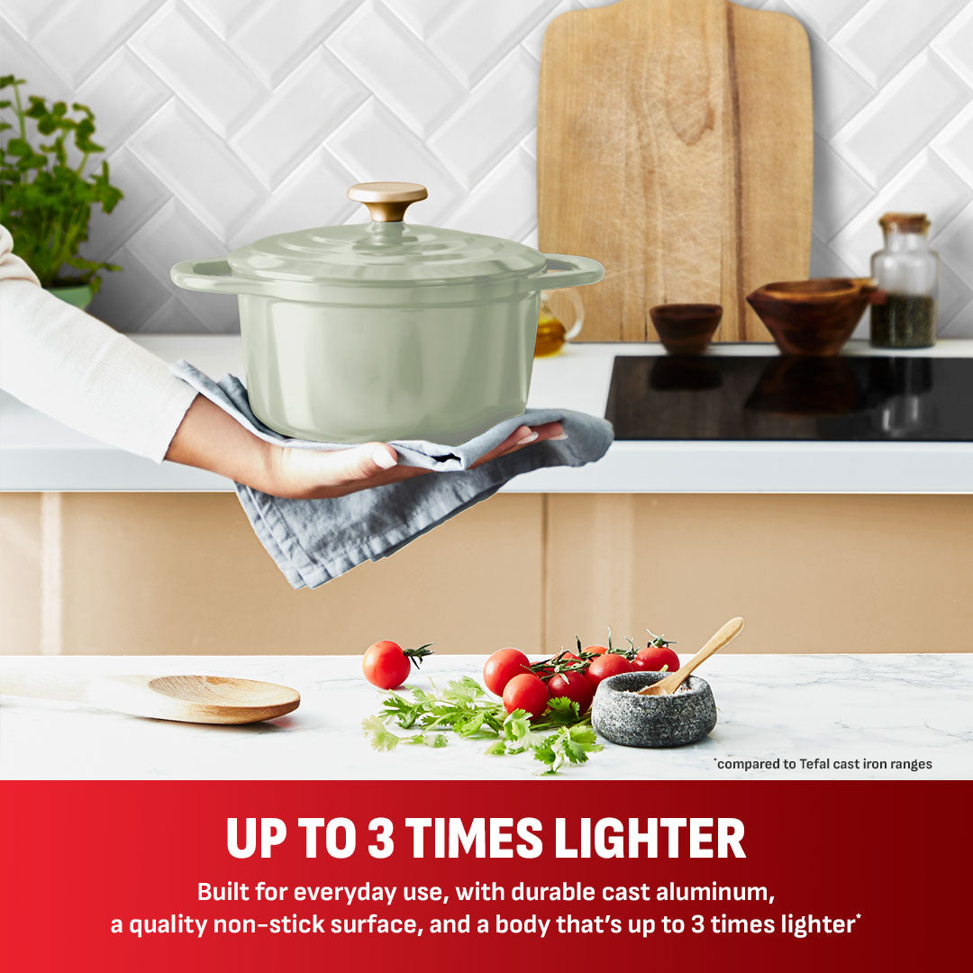 Tefal Air Stewpot 20cm W/Lid (Green Lichen)