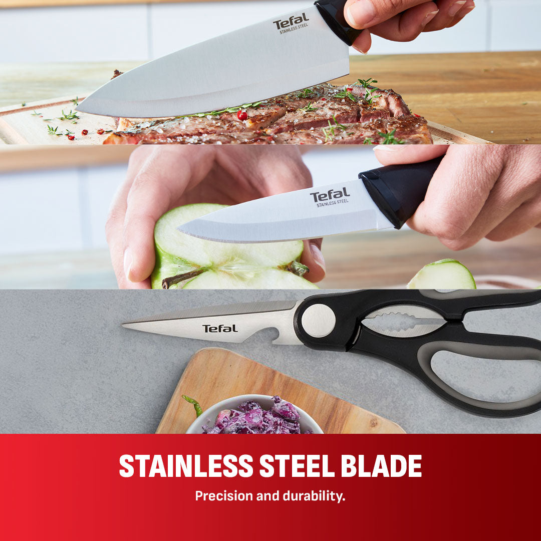 Tefal Comfort Knives 3-PC Set (Pairing 9cm + Chef Knife 15cm + Shears)