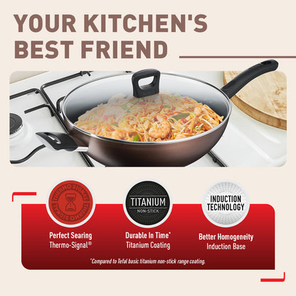 Tefal Day By Day Wokpan with lid 32cm