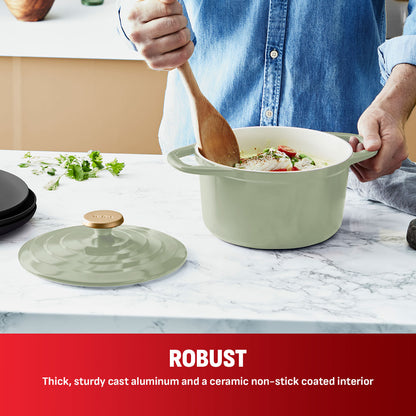 Tefal Air Stewpot 20cm W/Lid (Green Lichen)
