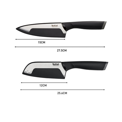 Tefal Comfort Knives 2 Pcs Set (Santoku 12cm + Chef Knife 15cm)