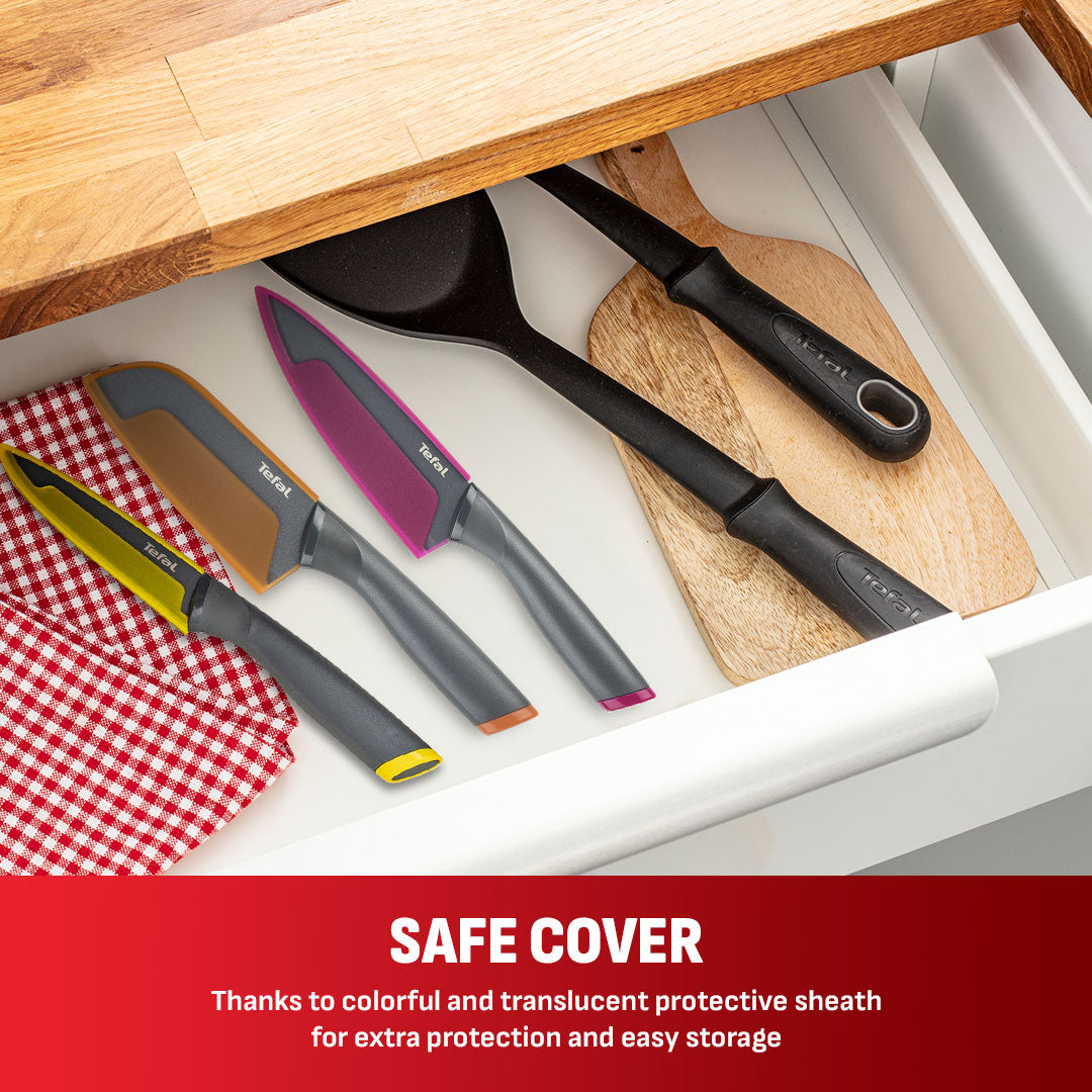 Tefal Fresh Kitchen 3 Pc Set (Santoku + Chef + Utility)