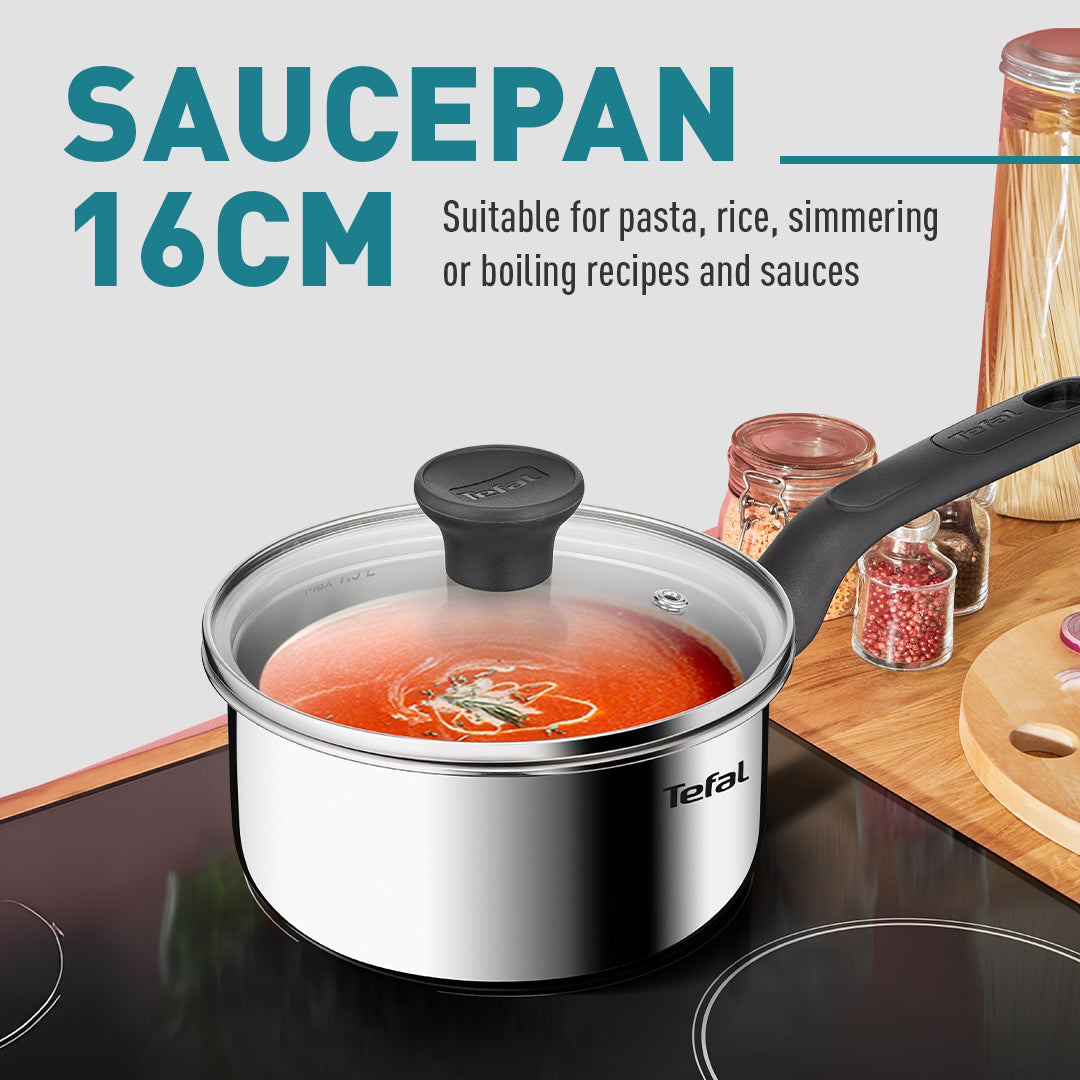 Tefal Starter 6pcs Set (SP16cm + STW20cm + STW24cm w/lid )