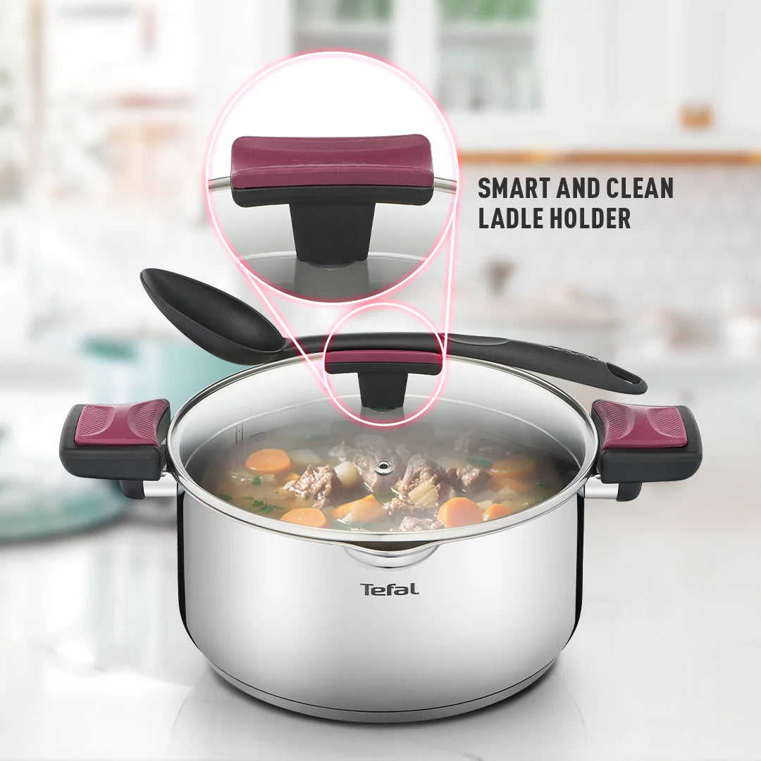 Tefal Cook & Clip 6-Piece Set (SCP16/w lid + STW20/w lid + STW24/w lid)