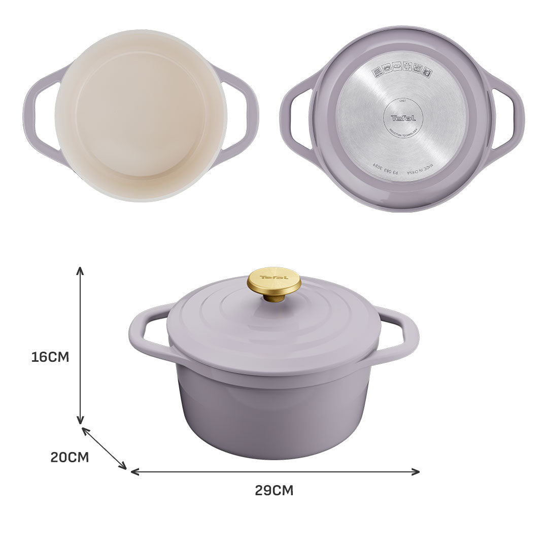 Tefal Air Stewpot 20cm W/Lid (Grey)