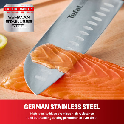 Tefal Ice Force 5 Pc Set (Chef + Utility + Paring + Scissors + Block)