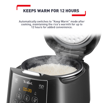Tefal Easy Rice Fuzzy Plus Logic Rice Cooker 1.8L RK736B (10 cups)