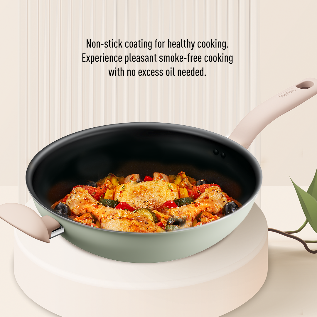 Tefal So Matcha Non-Stick Cookware Set  4-Piece Set with Lids