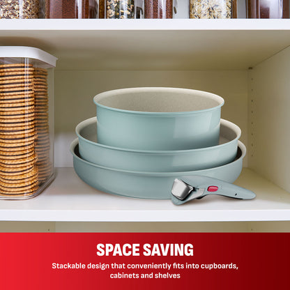 Tefal Ingenio Serenity 4pcs Set (Eucalyptus)
