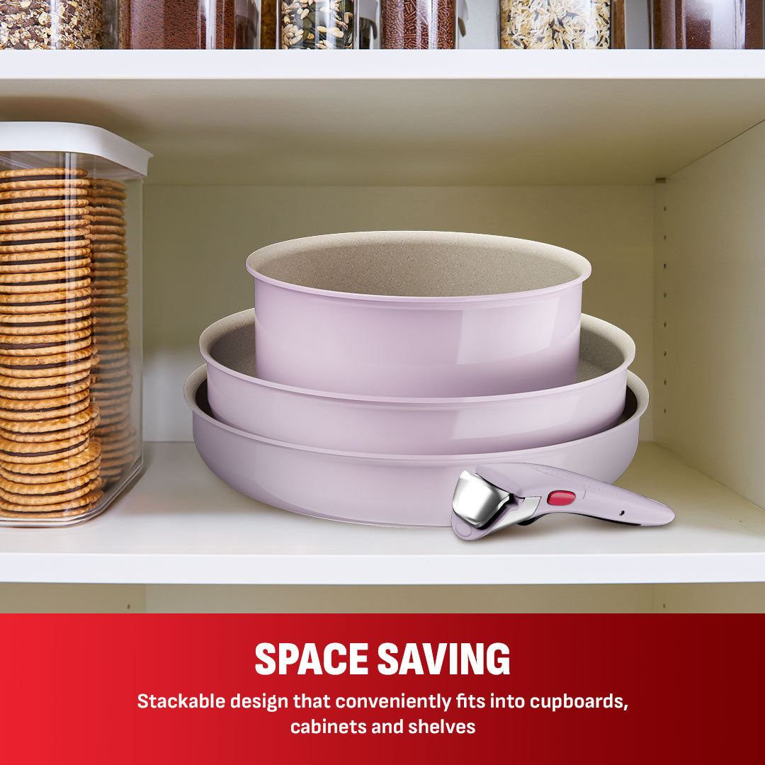 Tefal Ingenio Serenity 4pcs Set (Pink Clay)