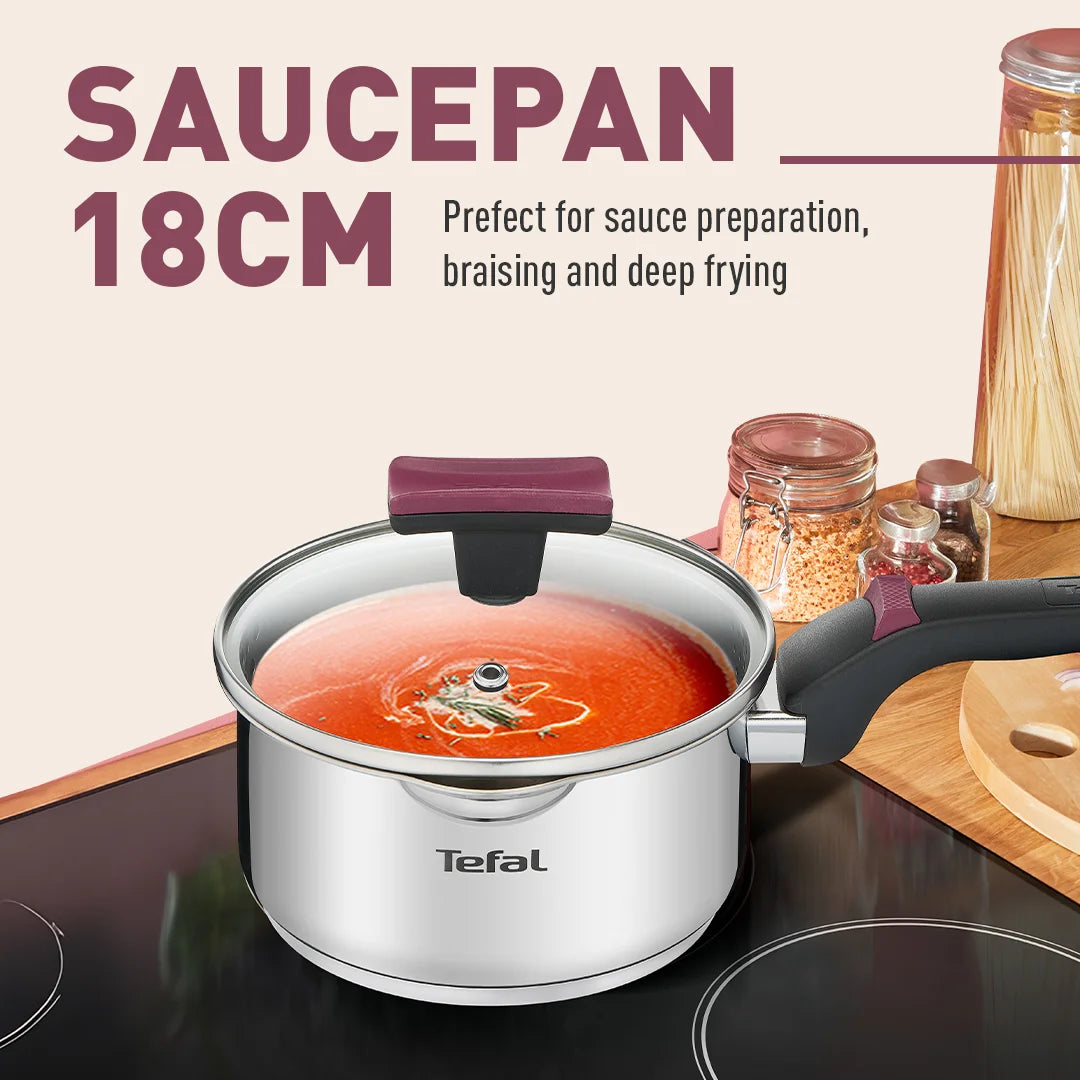 Tefal Cook & Clip 6-Piece Set (SCP16/w lid + STW20/w lid + STW24/w lid)