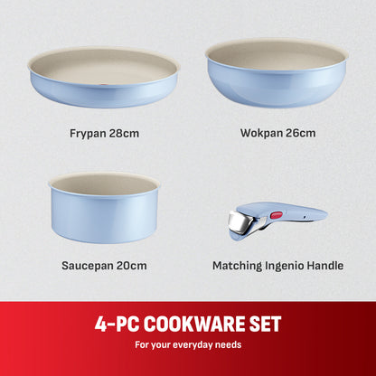 Tefal Ingenio Serenity 4pcs Set (Calm Blue)