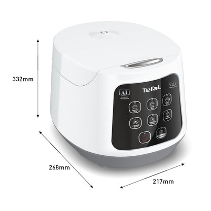 Tefal Easy Rice Compact Fuzzy Logic Rice Cooker 1.0L RK7301 (5.5 Cups)