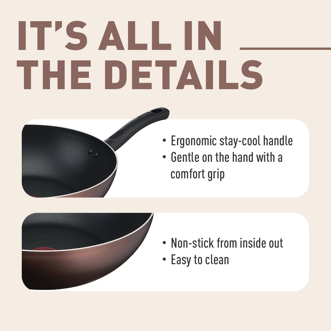 Tefal Day By Day Wokpan with lid 32cm