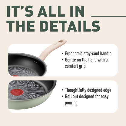 Tefal So Matcha Non-Stick Cookware Set  4-Piece Set with Lids