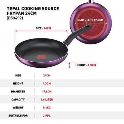 Tefal Cooking Source 3 Pcs Set (FP 24+Saucepan 18)
