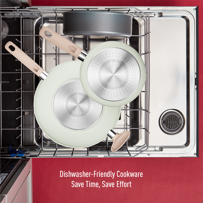 Tefal So Matcha Non-Stick Cookware Set  4-Piece Set with Lids