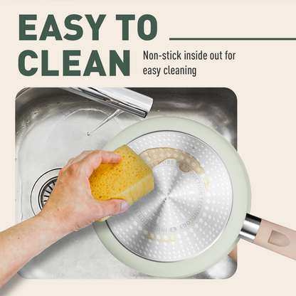 Tefal So Matcha Non-Stick Cookware Set  4-Piece Set with Lids