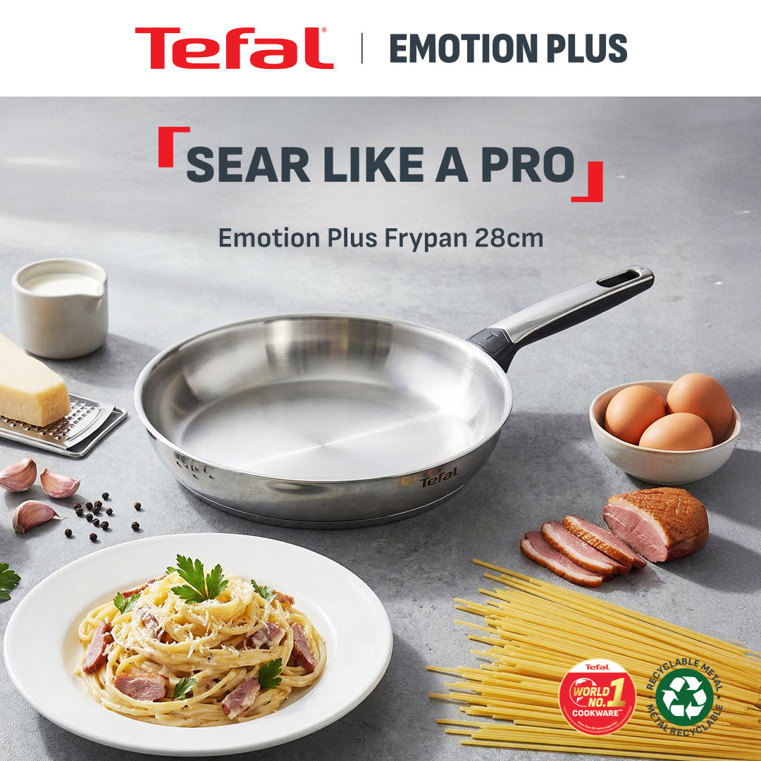 Tefal Emotion Plus Frypan 28cm (Stainless Steel)
