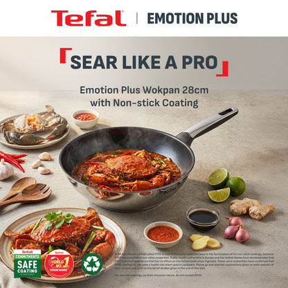 Tefal Emotion Plus Wokpan 28cm (Non-Stick Coating)