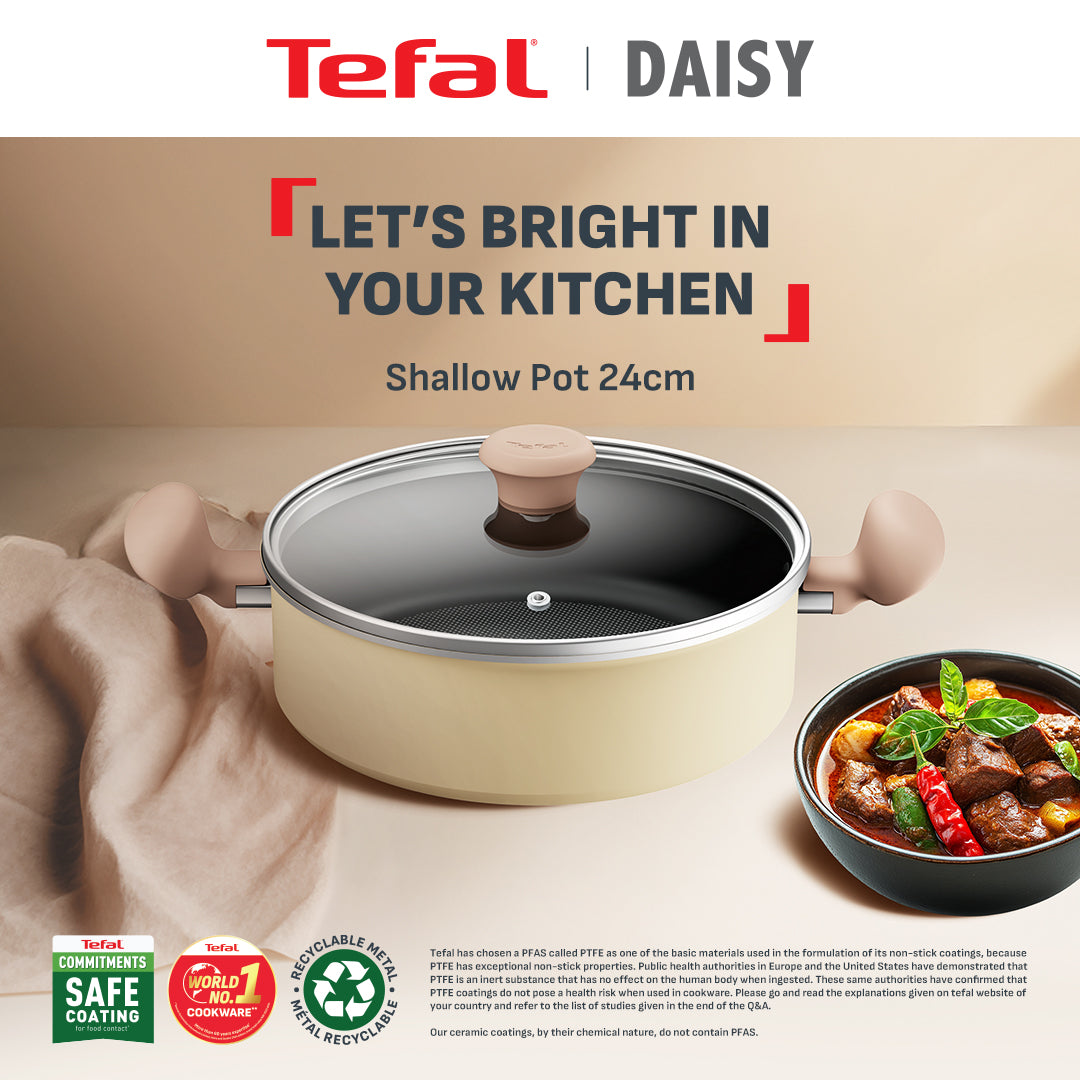 Tefal Cookware Daisy Shallow Pot 24cm