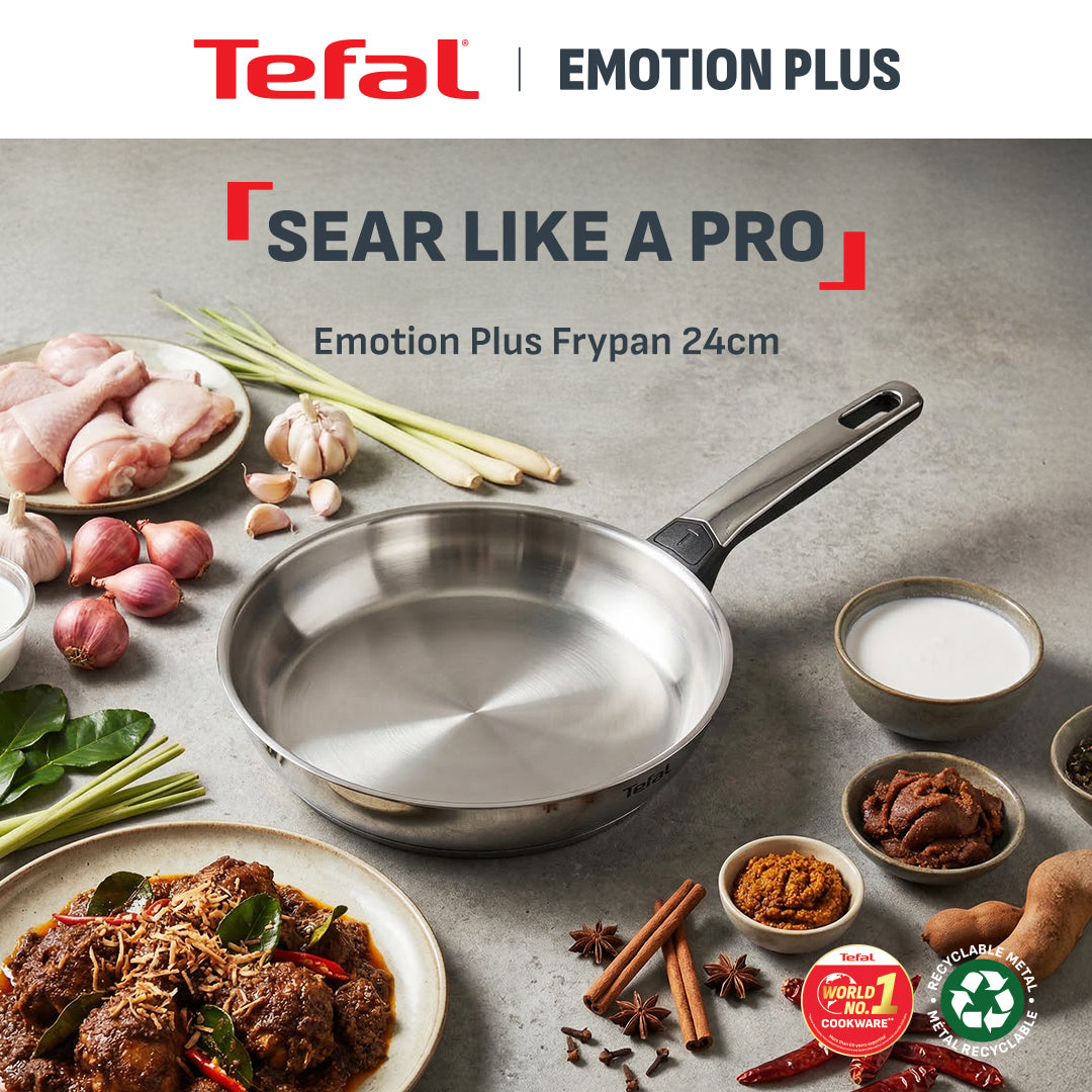 Tefal Emotion Plus Frypan 24cm (Stainless Steel)