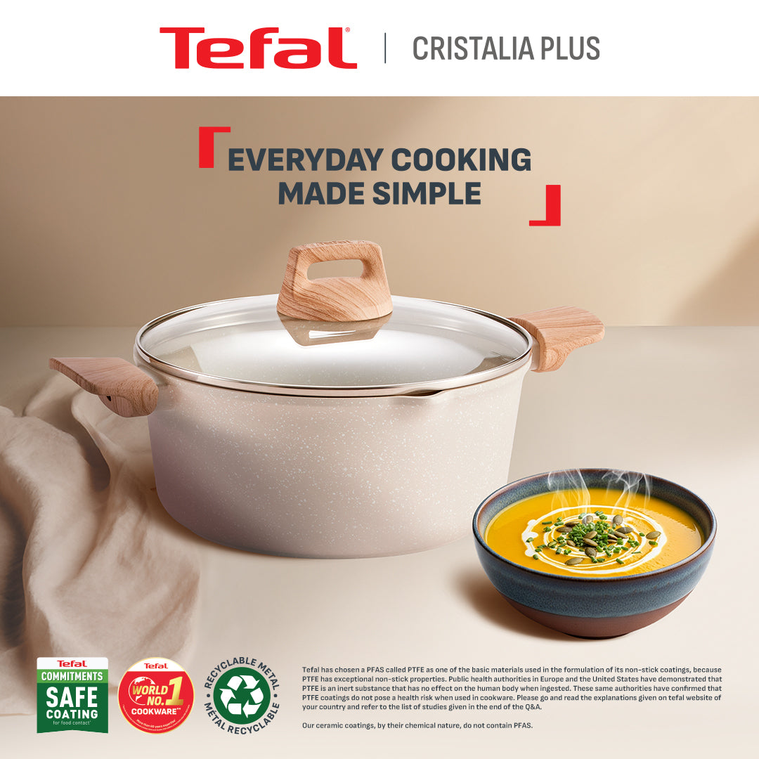 Tefal Cookware Cristalia Plus Stewpot 20cm w/Lid
