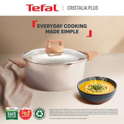 Tefal Cookware Cristalia Plus Stewpot 20cm w/Lid