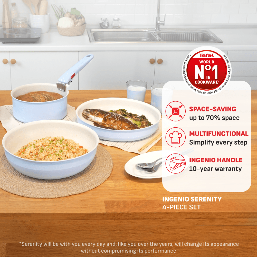Tefal Ingenio Serenity 4pcs Set (Calm Blue)
