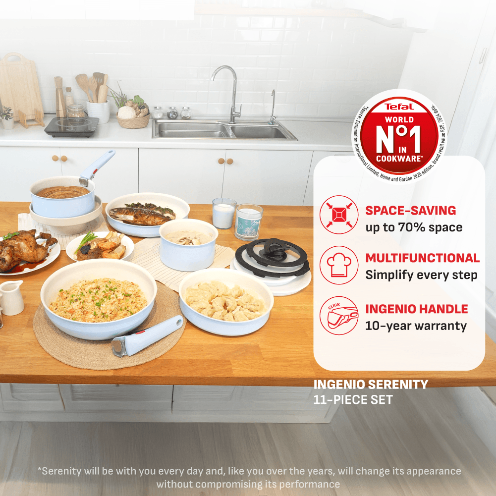 Tefal Ingenio Serenity 11pcs Set (Blue / Pink)