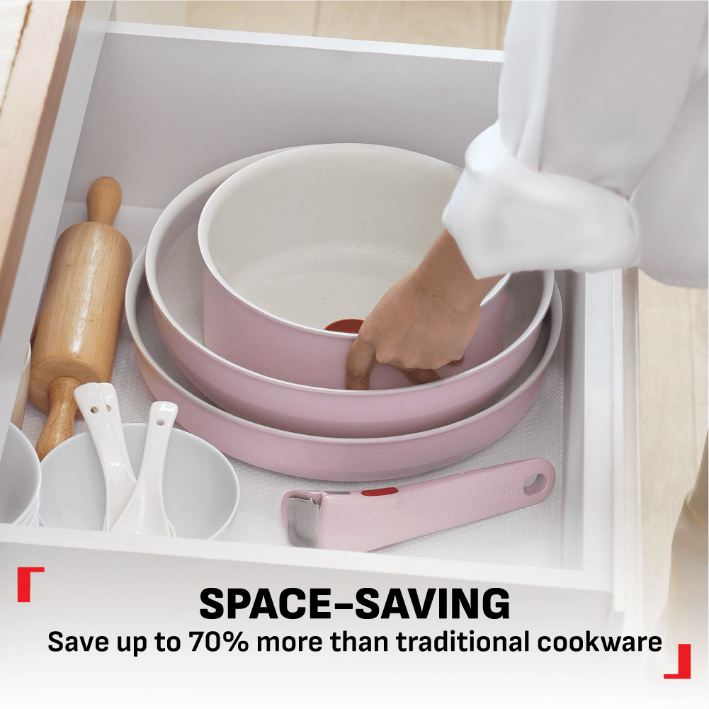Tefal Ingenio Serenity 4pcs Set (Pink Clay)