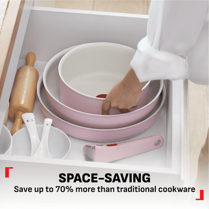 Tefal Ingenio Serenity 4pcs Set (Pink Clay)