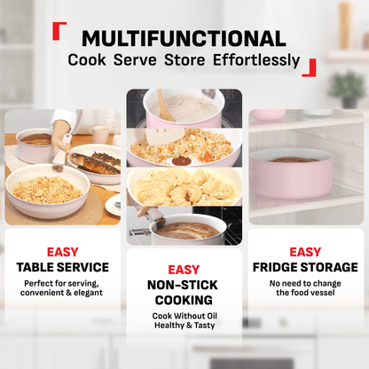 Tefal Ingenio Serenity 4pcs Set (Pink Clay)