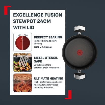 Tefal Excellence Fusion Stewpot 24cm w/Lid