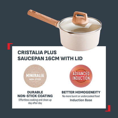 Tefal Cookware Cristalia Plus Saucepan 16cm w/Lid