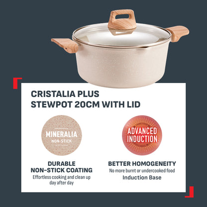 Tefal Cookware Cristalia Plus Stewpot 20cm w/Lid