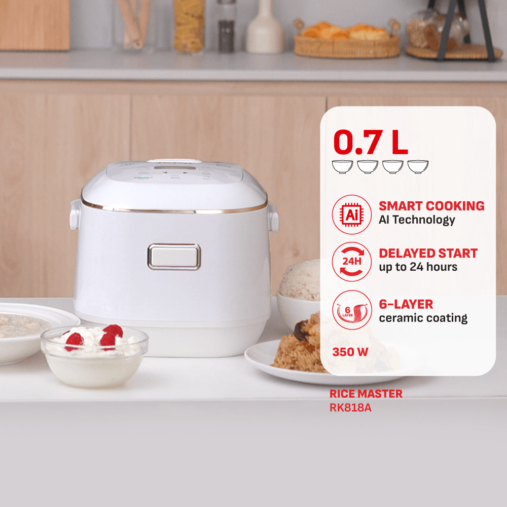Tefal Mini Spherical Fuzzy Logic Rice Cooker 0.7L RK6011 (4 cups)