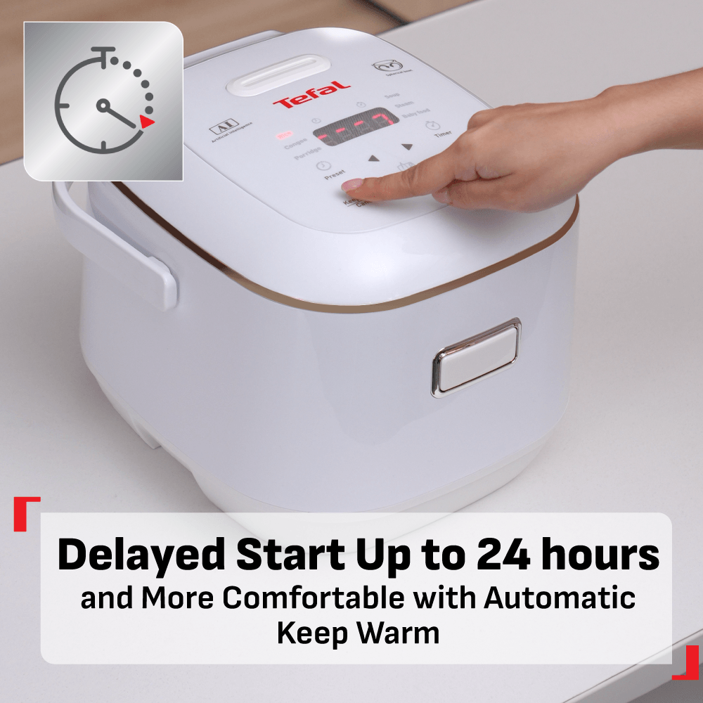 Tefal Mini Spherical Fuzzy Logic Rice Cooker 0.7L RK6011 (4 cups)