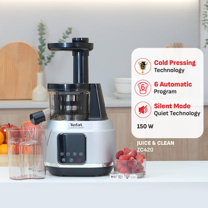 Tefal Juice N' Clean Slow Juicer ZC420