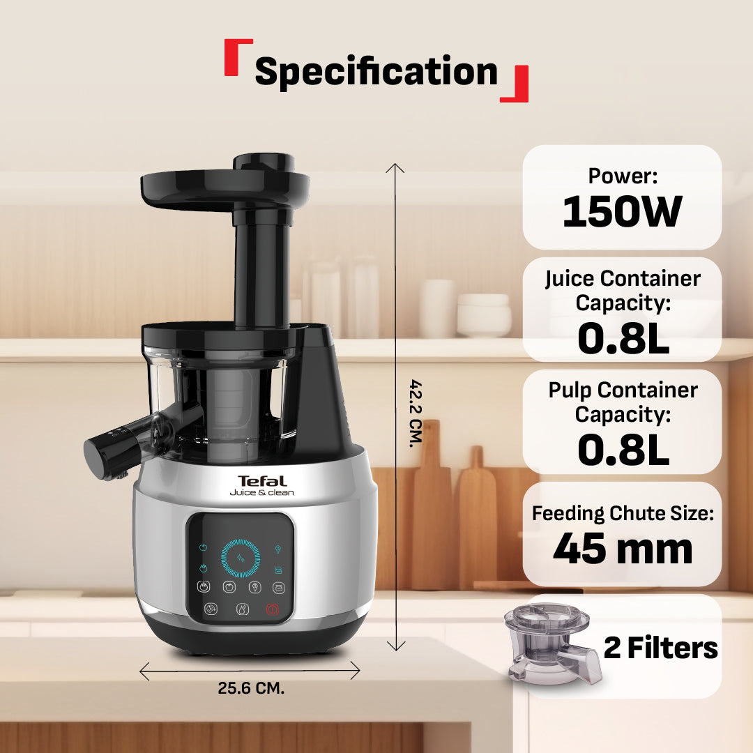Tefal Juice N' Clean Slow Juicer ZC420