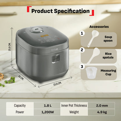 Tefal Rice Master IH Rice Cooker 1.8L RK818 (10 cups)