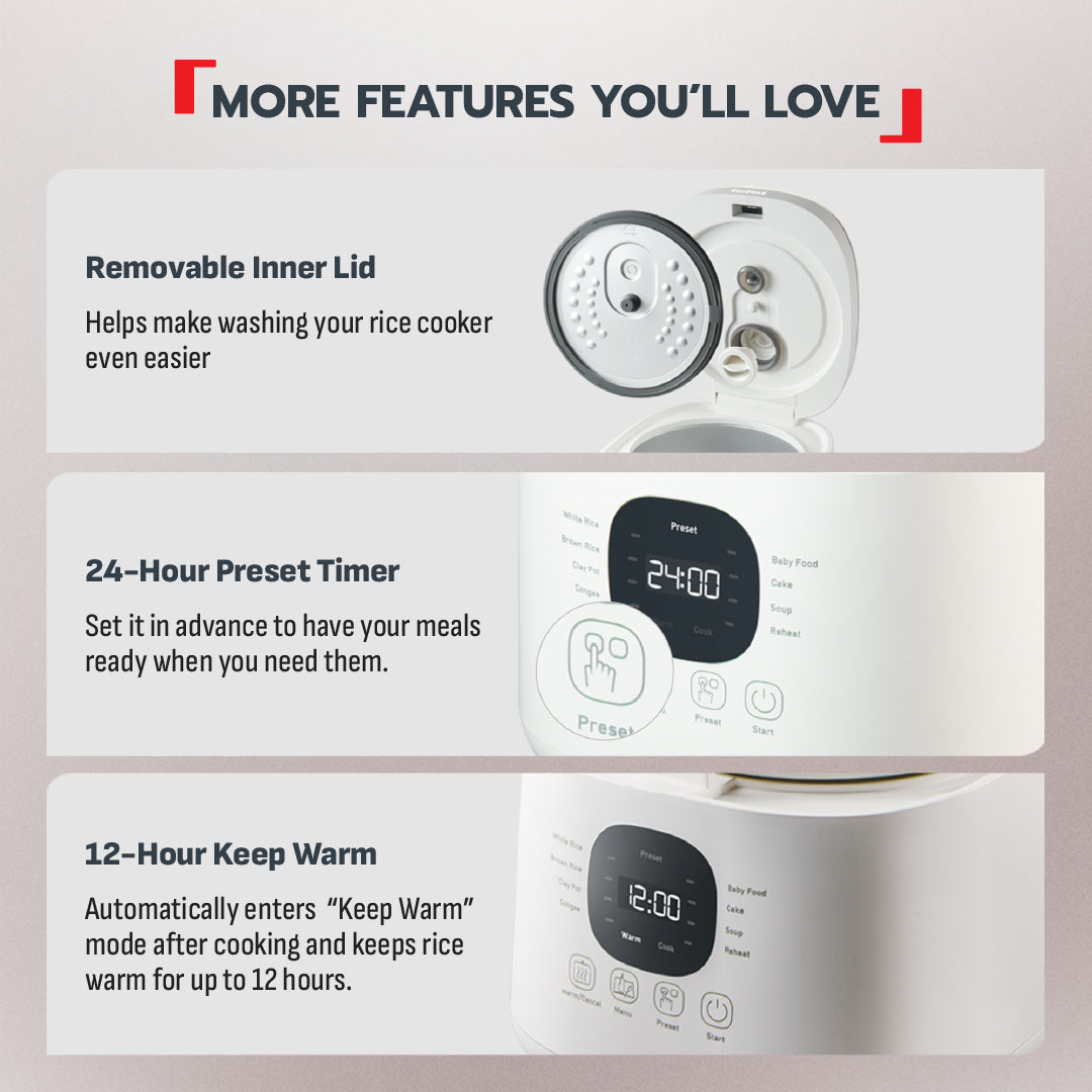 Tefal Mini Fuzzy Logic Rice Cooker RK5151 (4 cups)