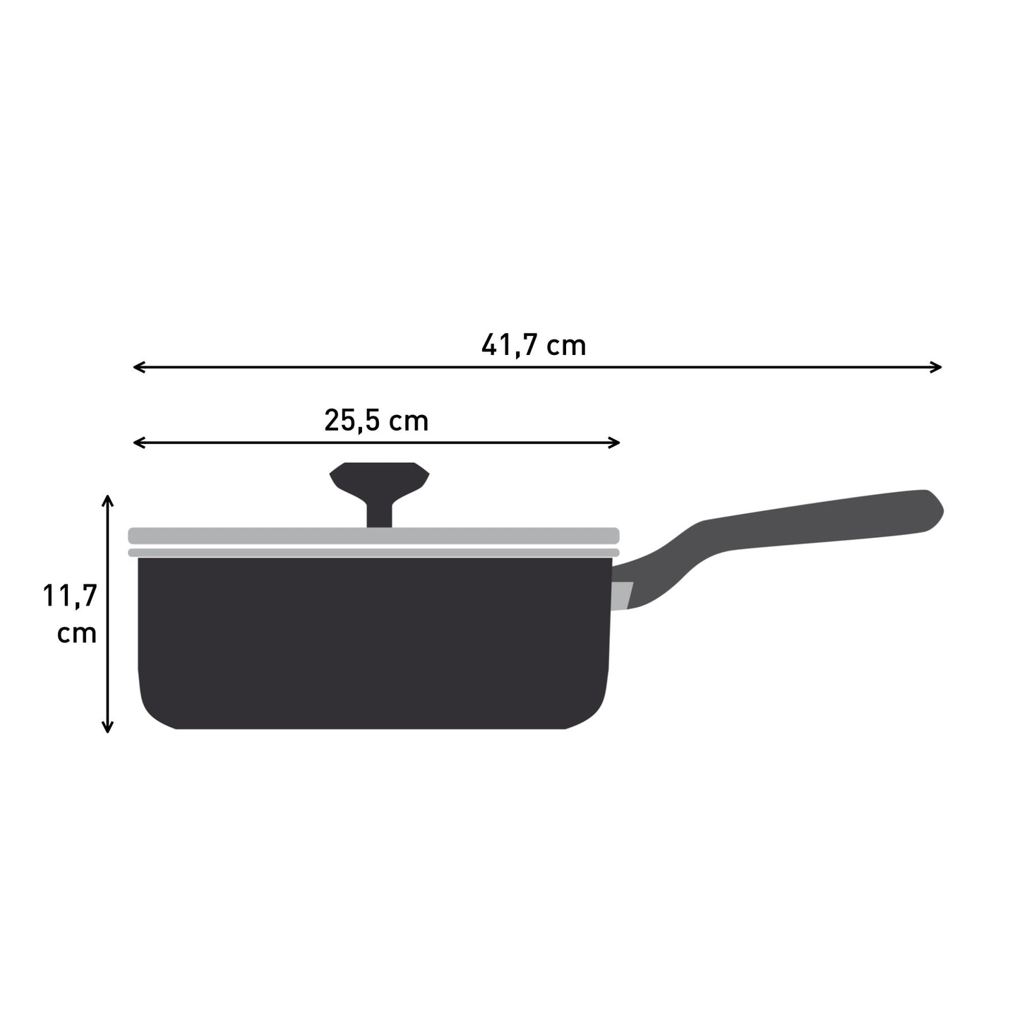 Tefal Excellence Fusion Sautepan 24cm w/Lid