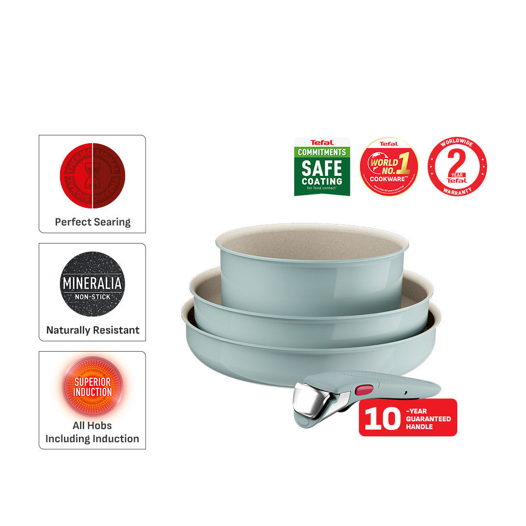 Tefal Ingenio Serenity 4pcs Set (Eucalyptus)